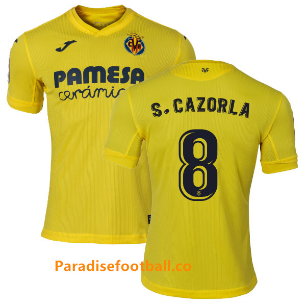 2020-2021 Villarreal Home Kit Soccer Jersey Santi Cazorla #8